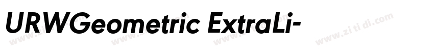 URWGeometric ExtraLi字体转换